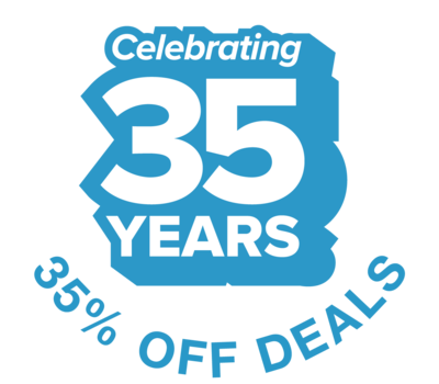 Celebrating 35 years with 35% offers